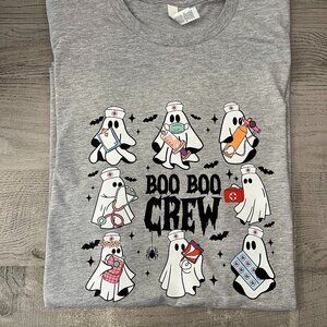 Boo Boo Crew T-Shirt, Nurse, Doctor, Healthcare, Halloween, Spooky, Ghosts